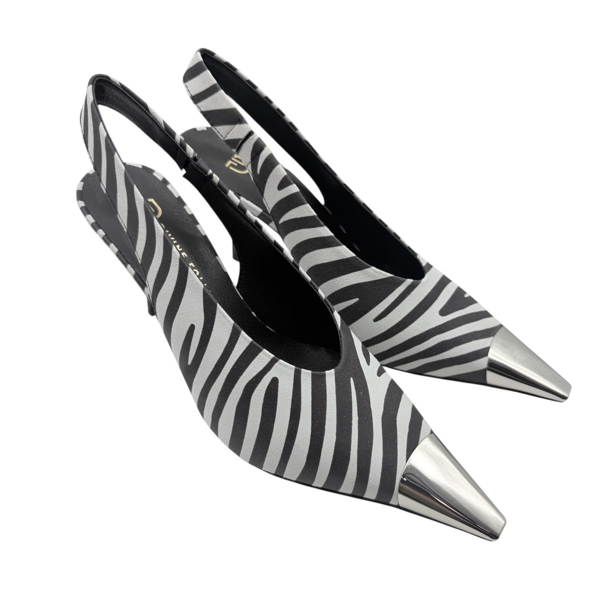 Slingback Zebrata con Punta Metallizzata – Divine Follie