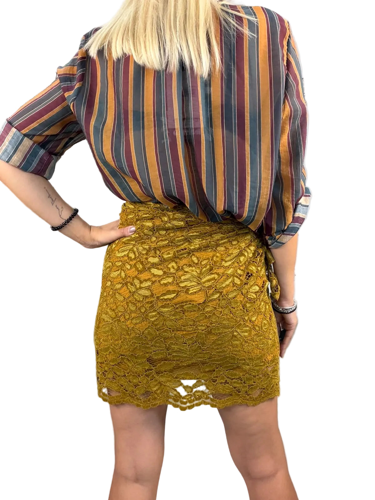 Camicia "Nomad" A Righe Con Collana