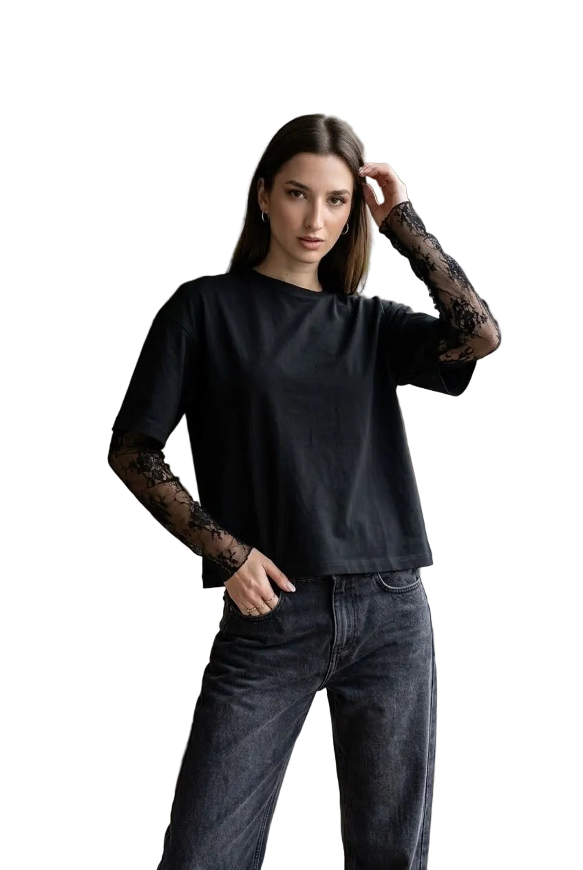 T-shirt Maniche Pizzo - Susy Mix
