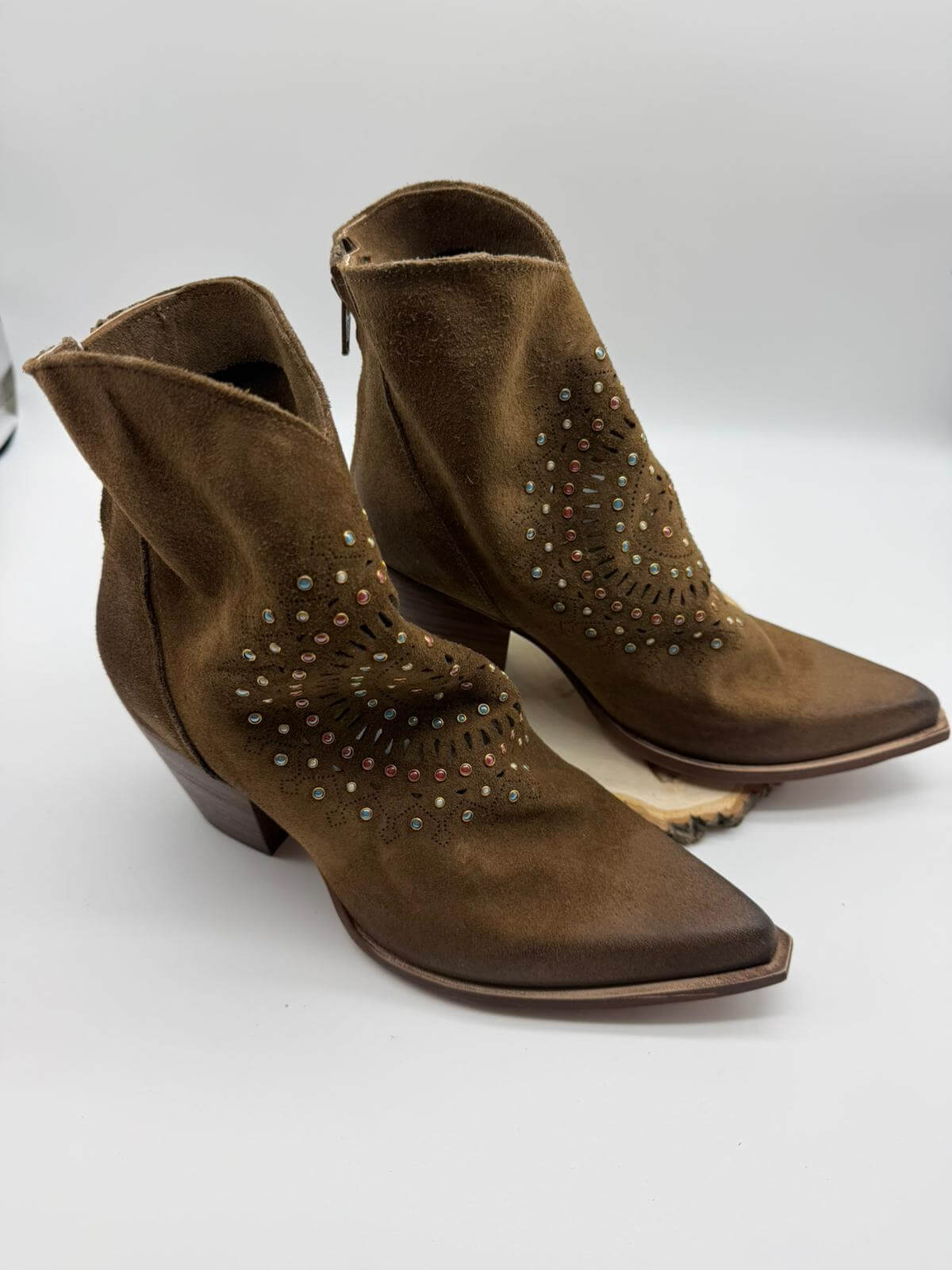 Divine Follie Stivaletti Texani Donna Suede Boho-Chic
