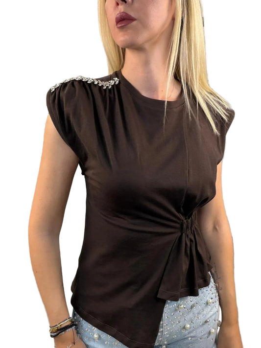 T-Shirt Asimmetrica Gioiello – VICOLO