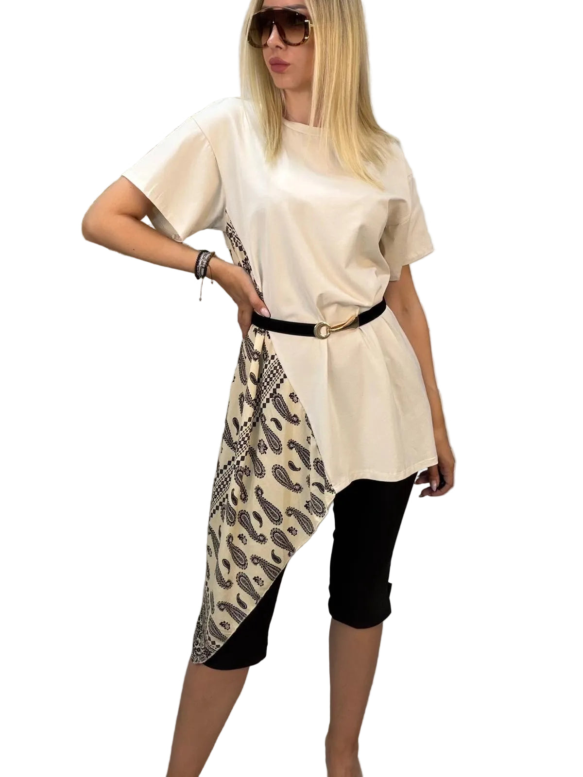 T-Shirt Asimmetrica Bandana Vicolo