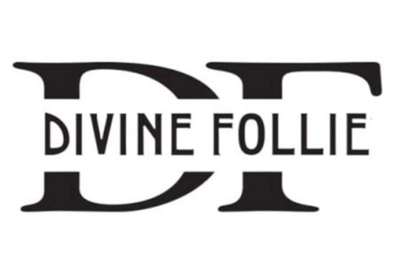Logo Divine Follie: simbolo di stile per la collezione scarpe donna 2026 su Lorilu Boutique.