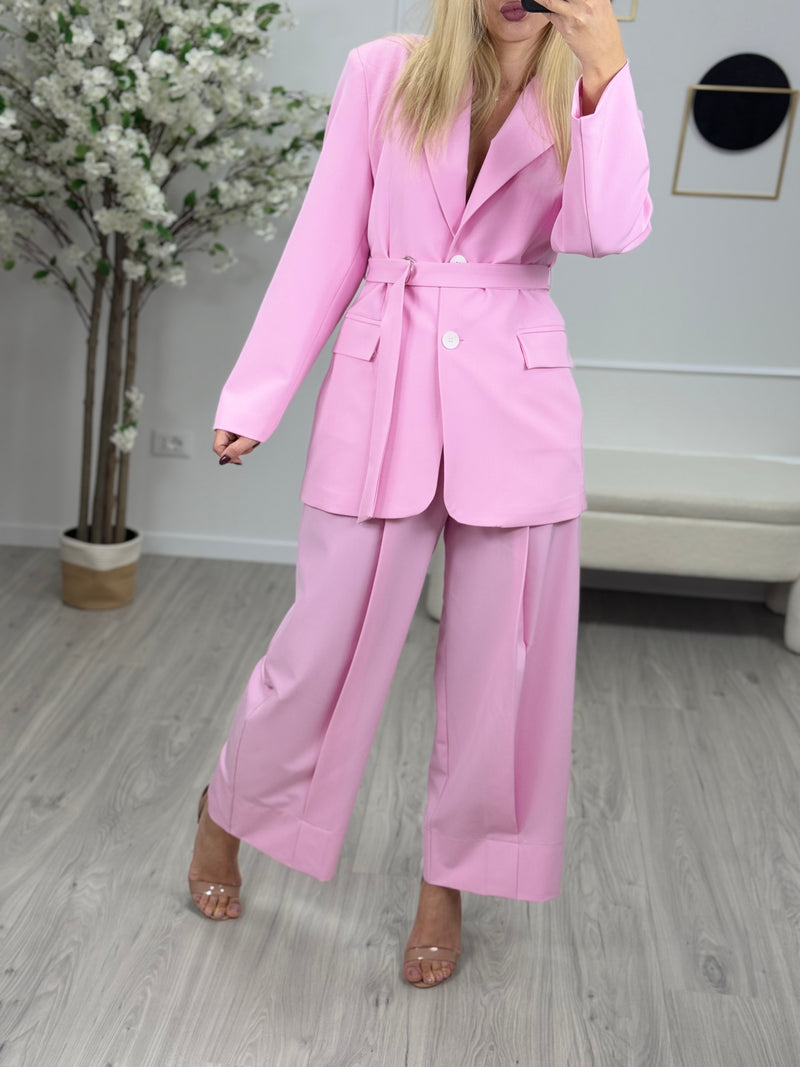 Lumina Pantaloni Donna Nero/Rosa