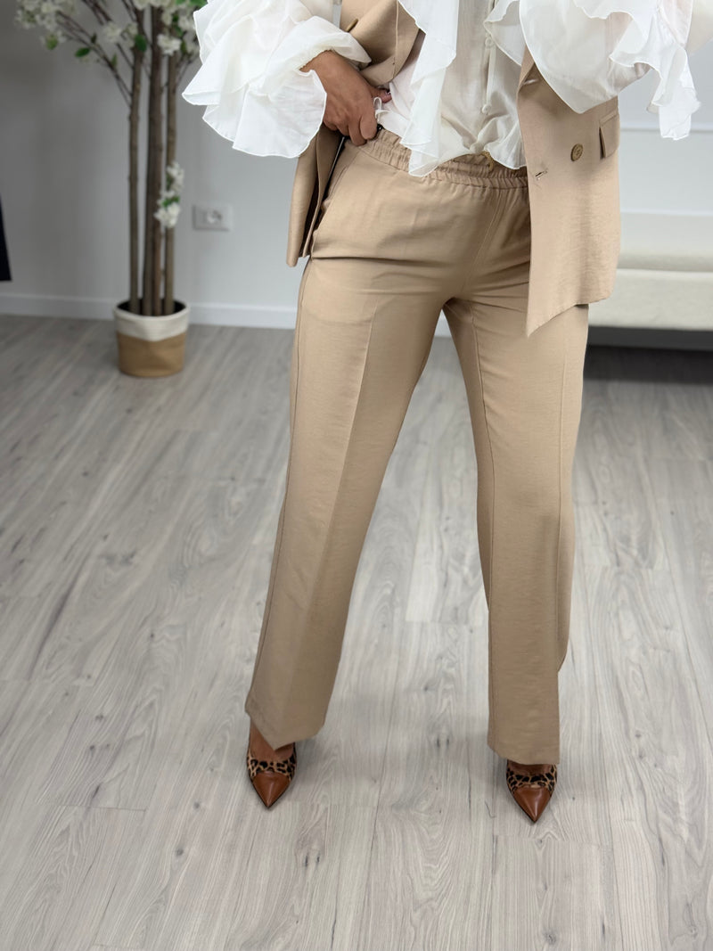 HaveOne Pantalone Coulisse Donna Beige
