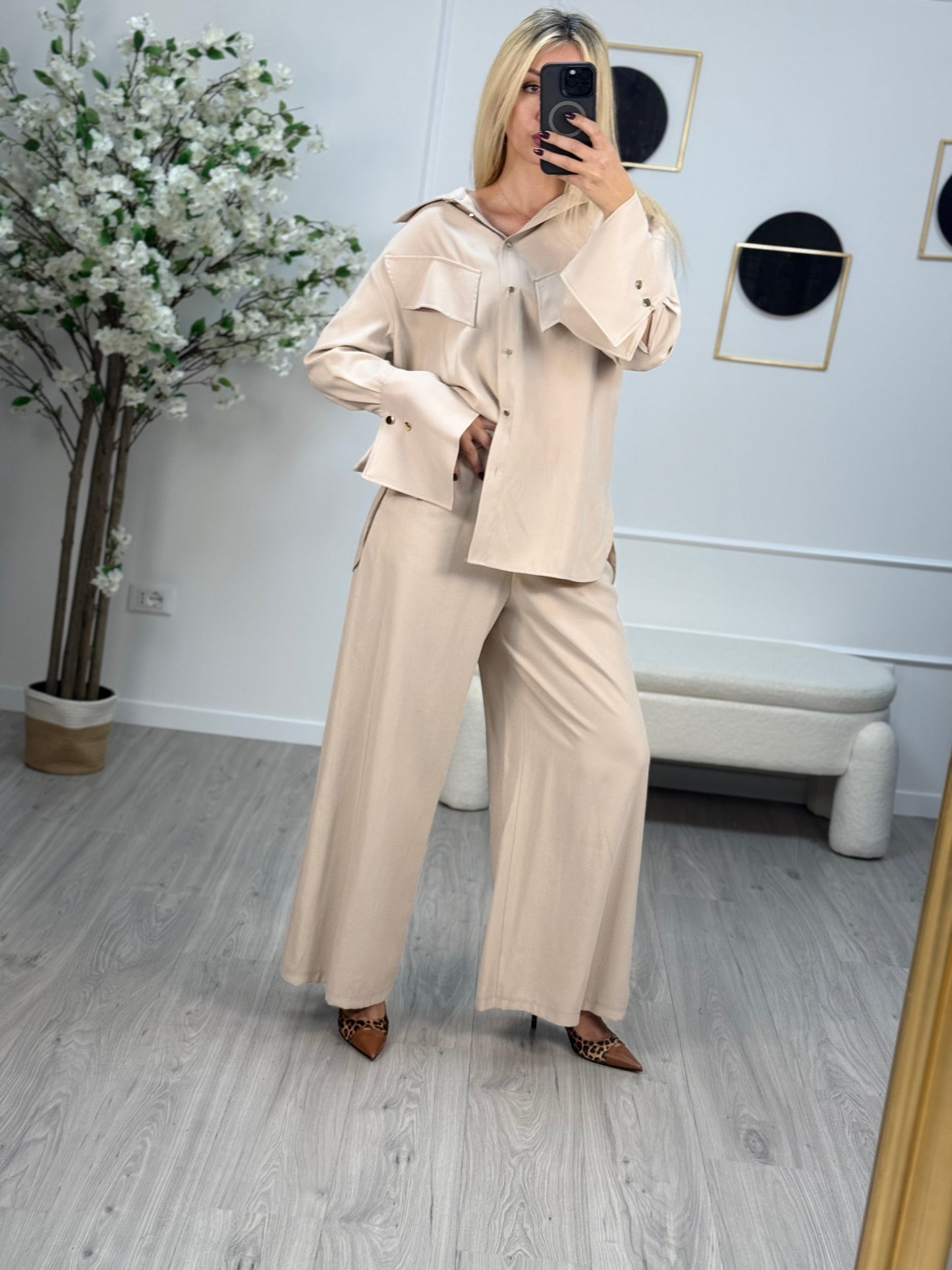 Haveone Camicia Over con Spalline