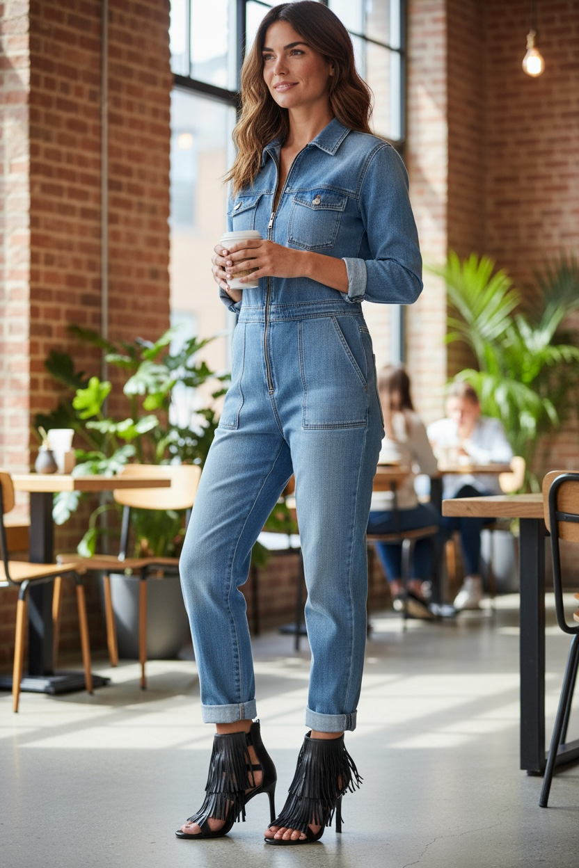 Sandalo Divine Follie con Frange – Nero Boho