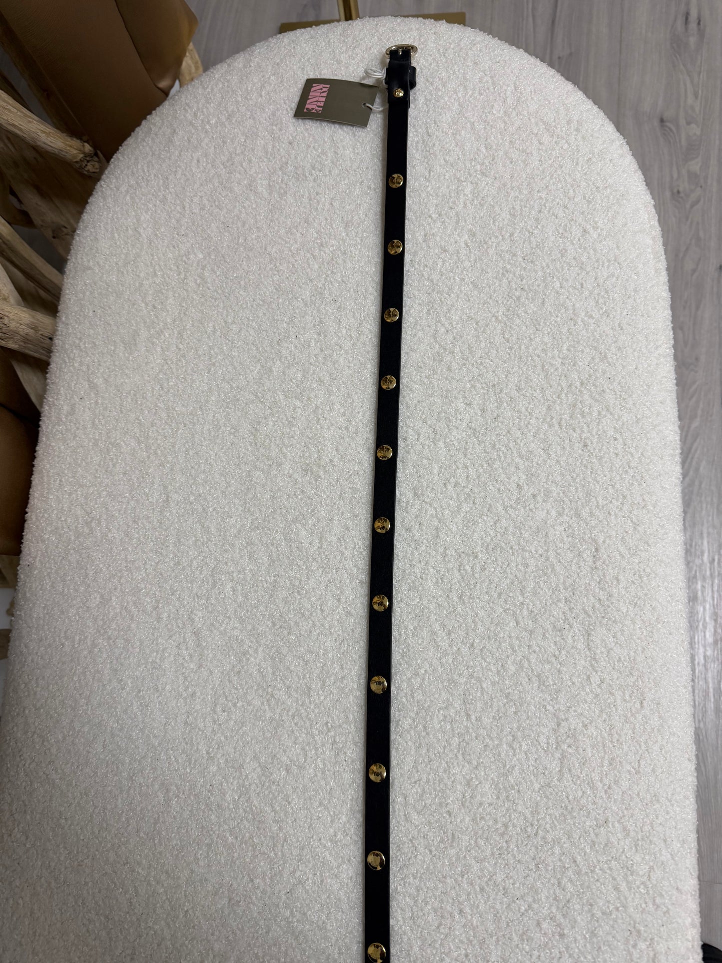 Double Nine-Cintura In Cuoio Con Borchie Dorate