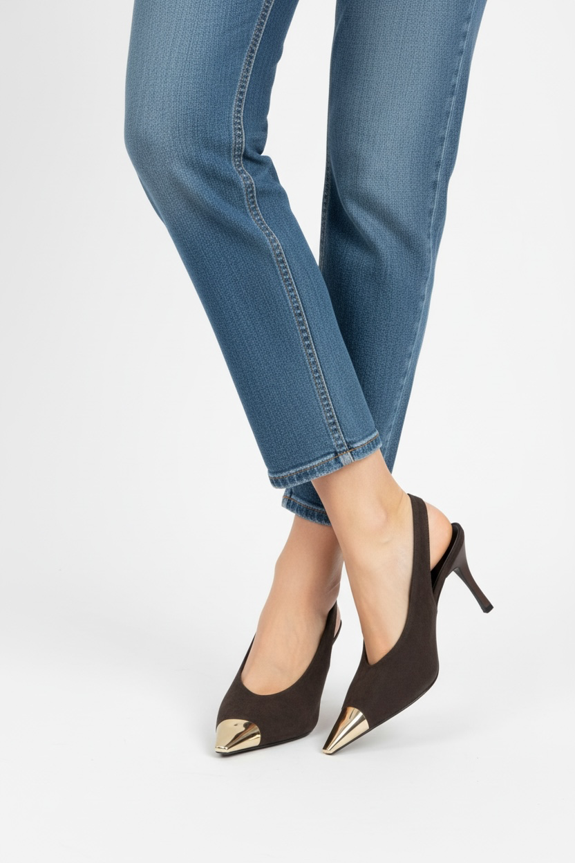 Decolleté Slingback con Punta Metallica – Divine Follie