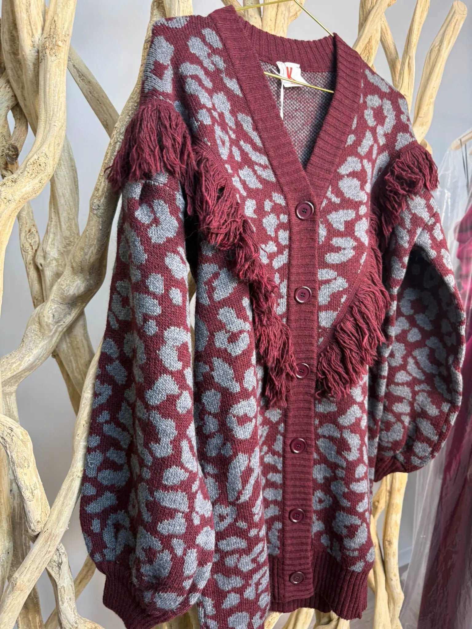 KONTATTO Cardigan a Frange