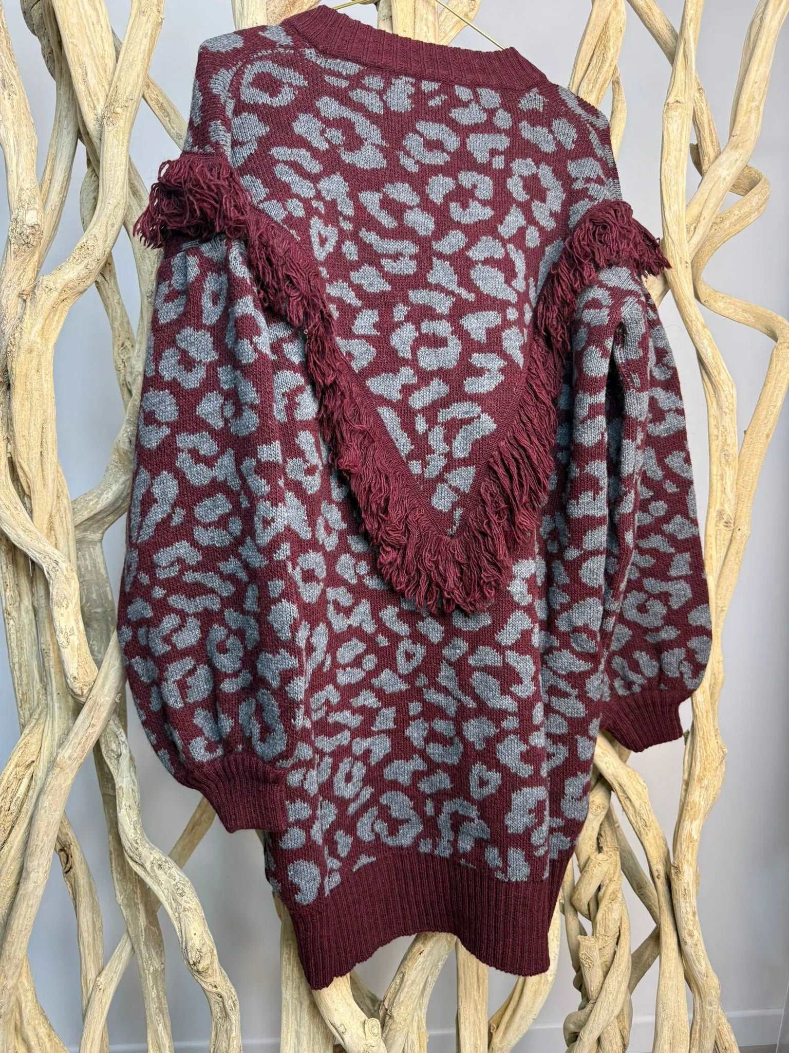 KONTATTO Cardigan a Frange