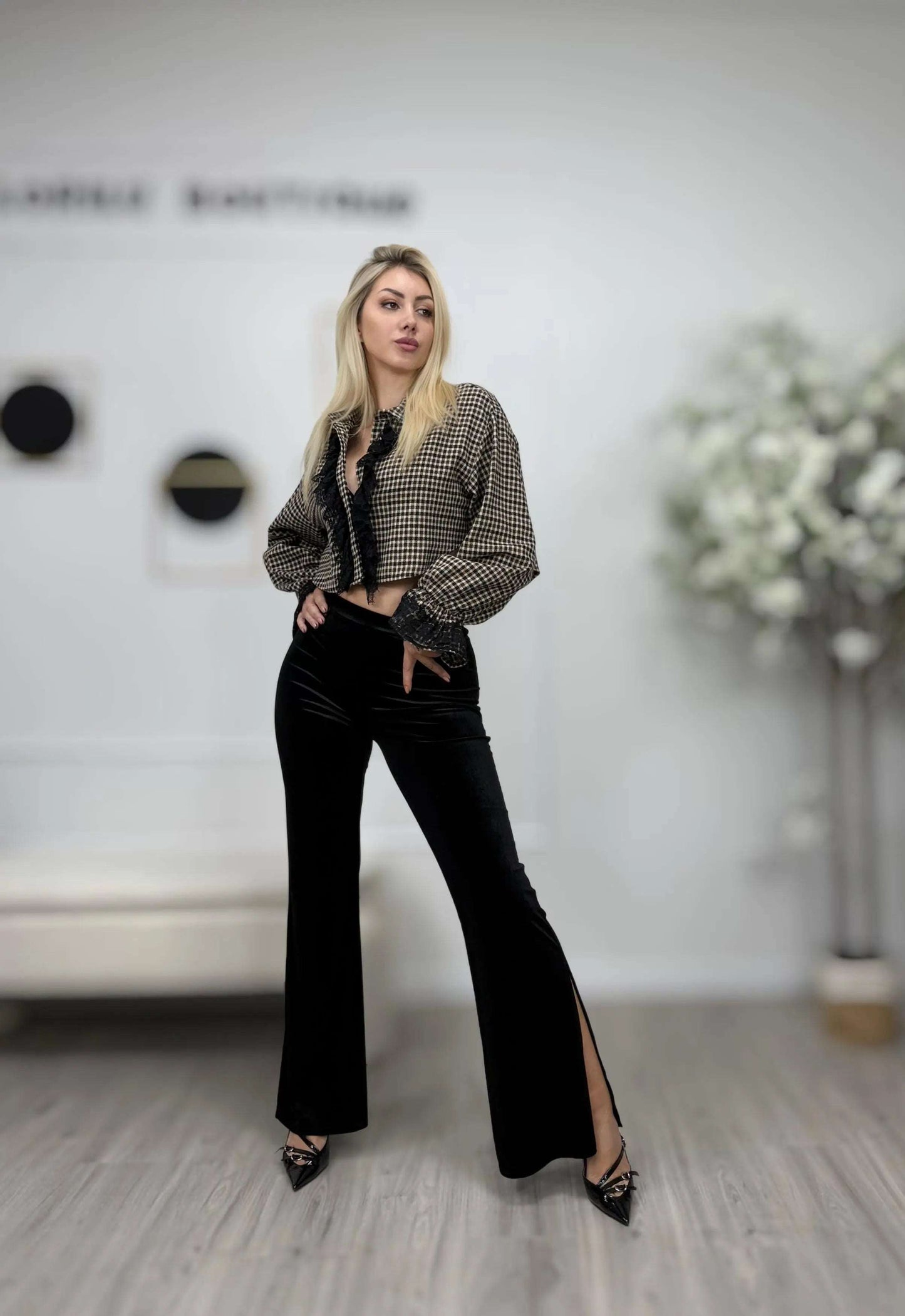HAVEONE Pantalone Ciniglia