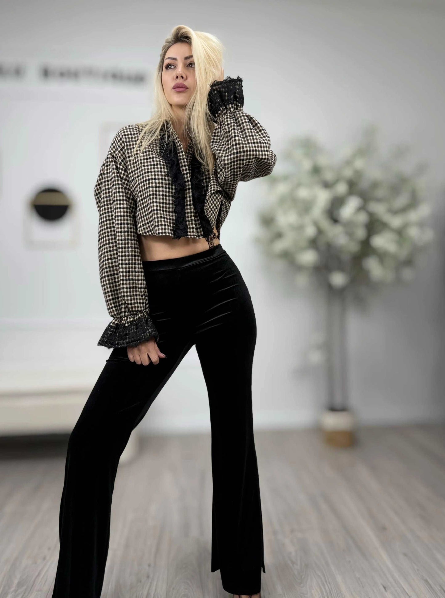 HAVEONE Pantalone Ciniglia