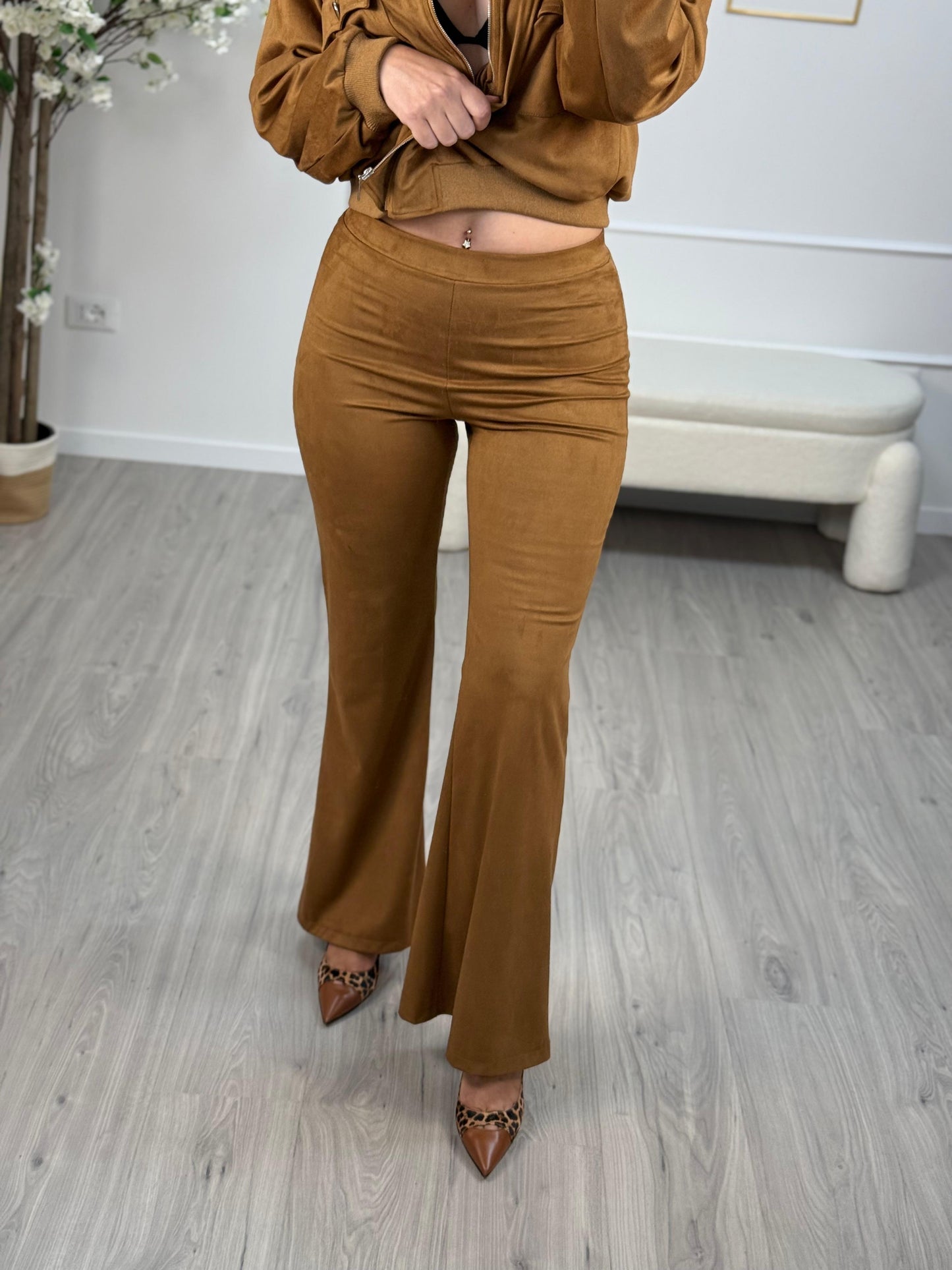 Haveone Pantalone a Zampa Camoscio