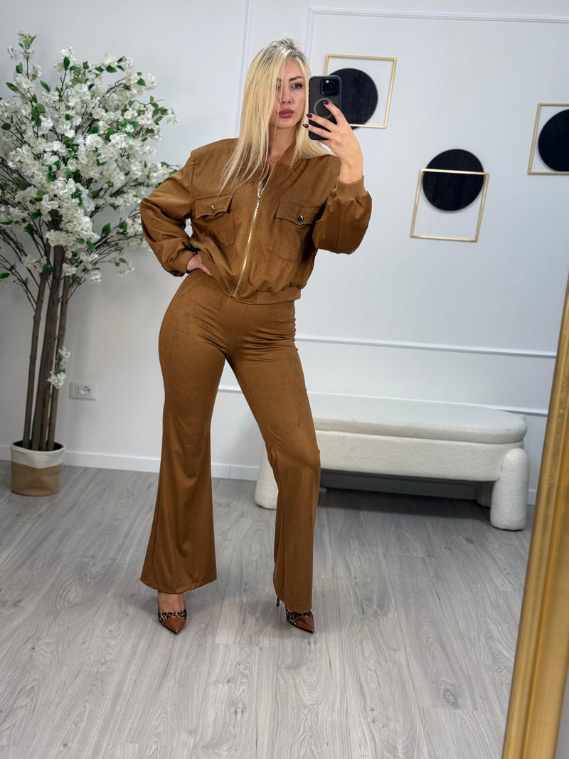 Haveone Bomber Camoscio Donna