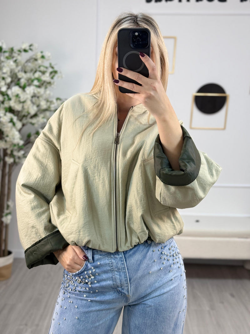 HaveOne Bomber Over Donna Mocha e Verde