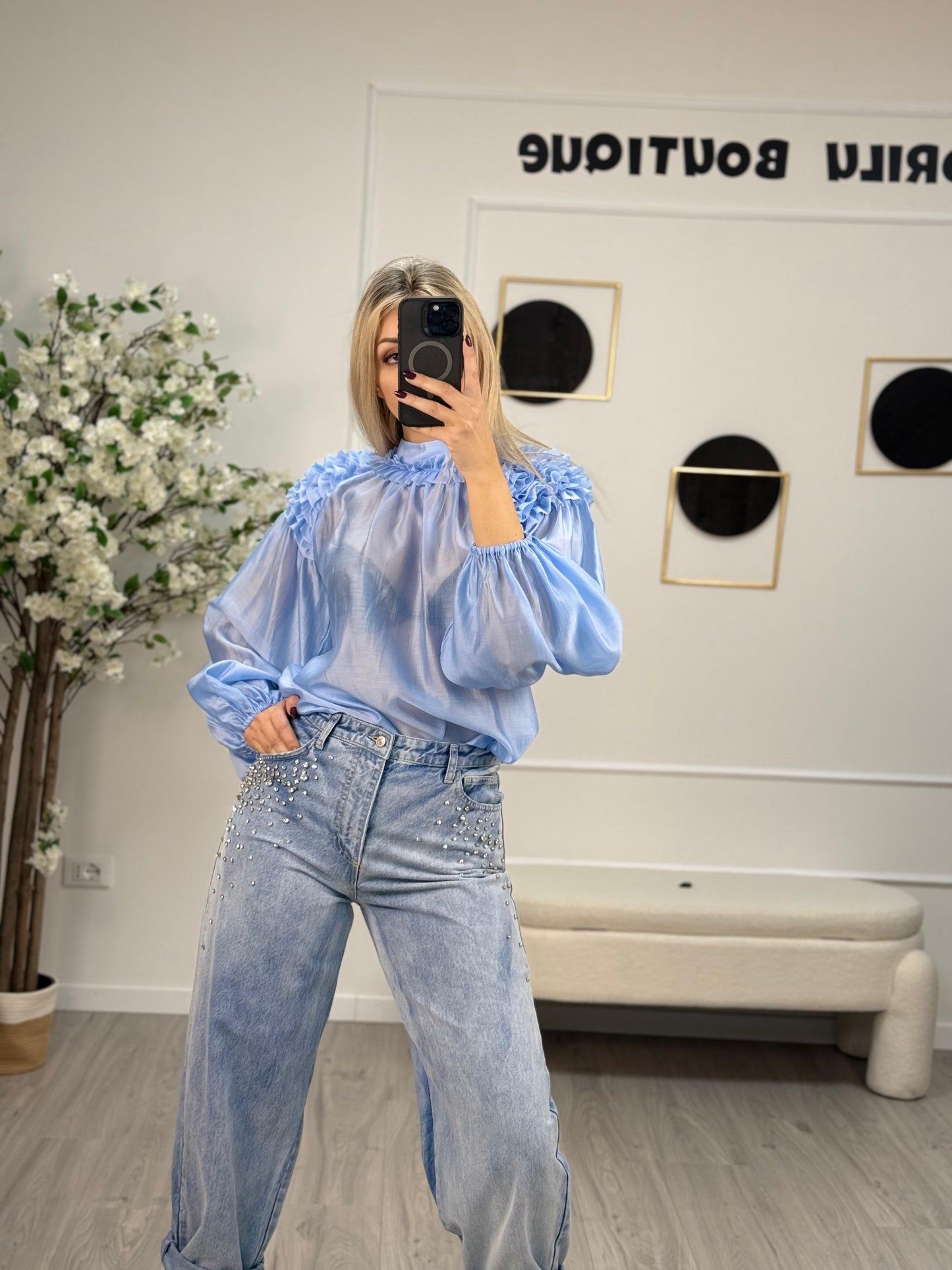HaveOne Blusa Arricci Spalle