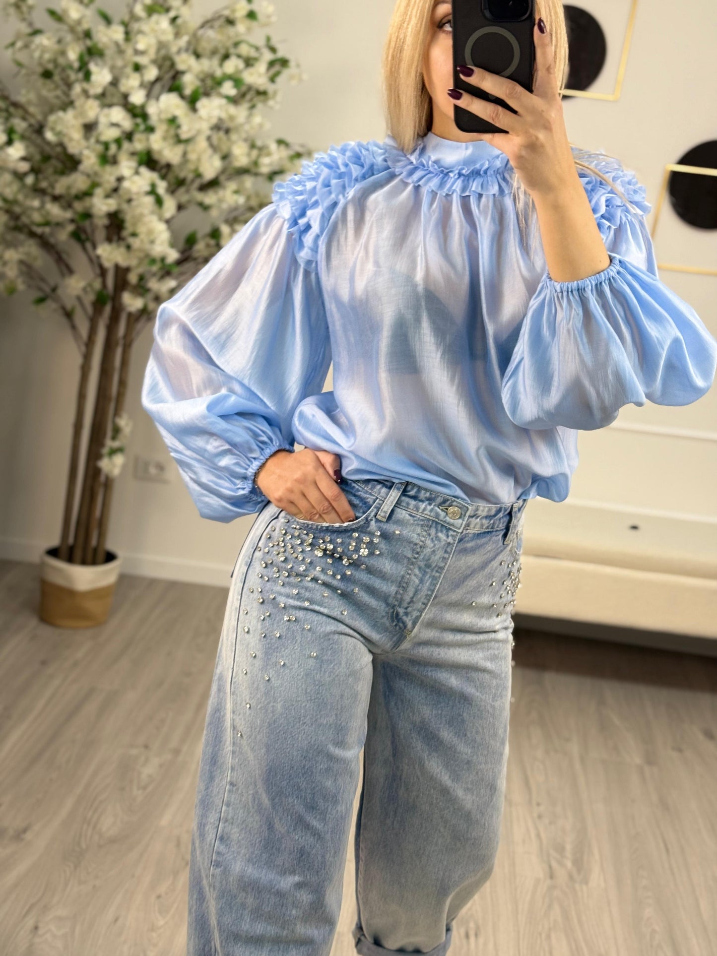 HaveOne Blusa Arricci Spalle