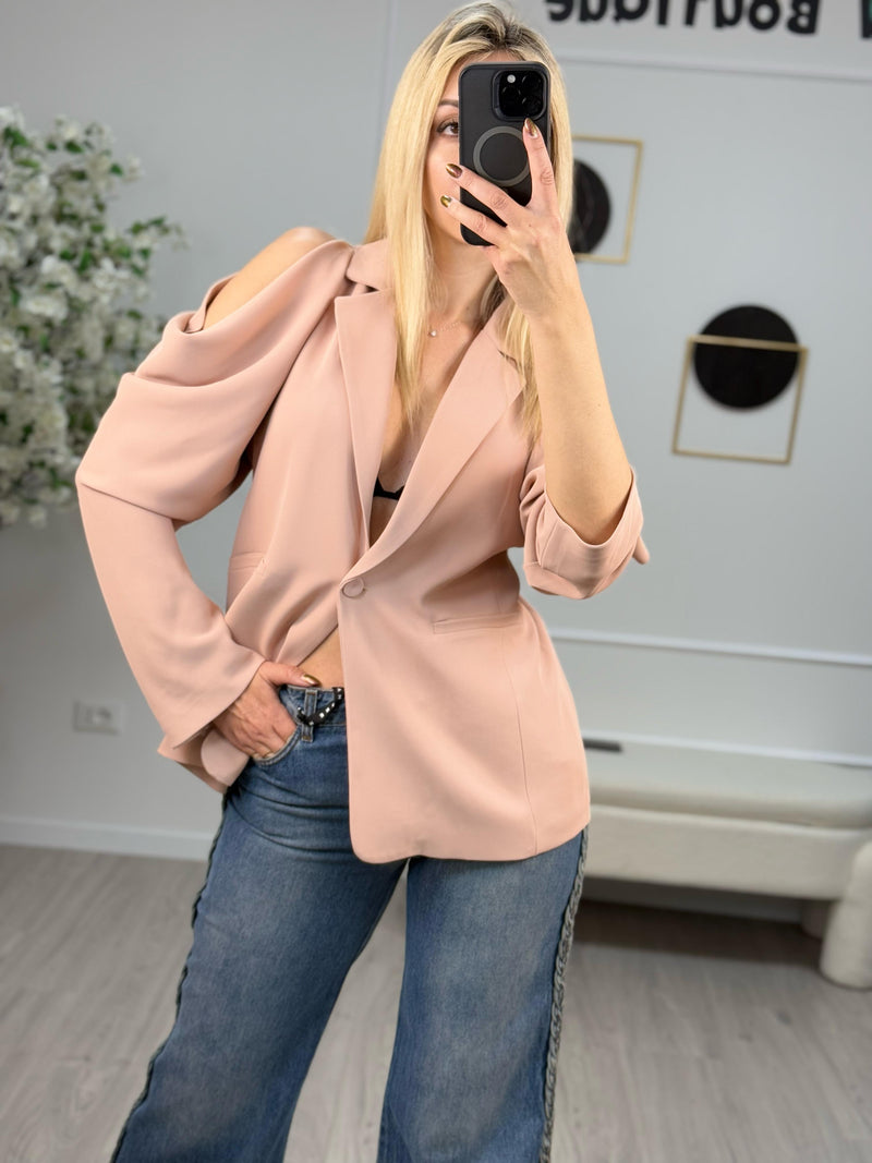 Souvenir Giacca Cut Out Donna Rosa e Giallo