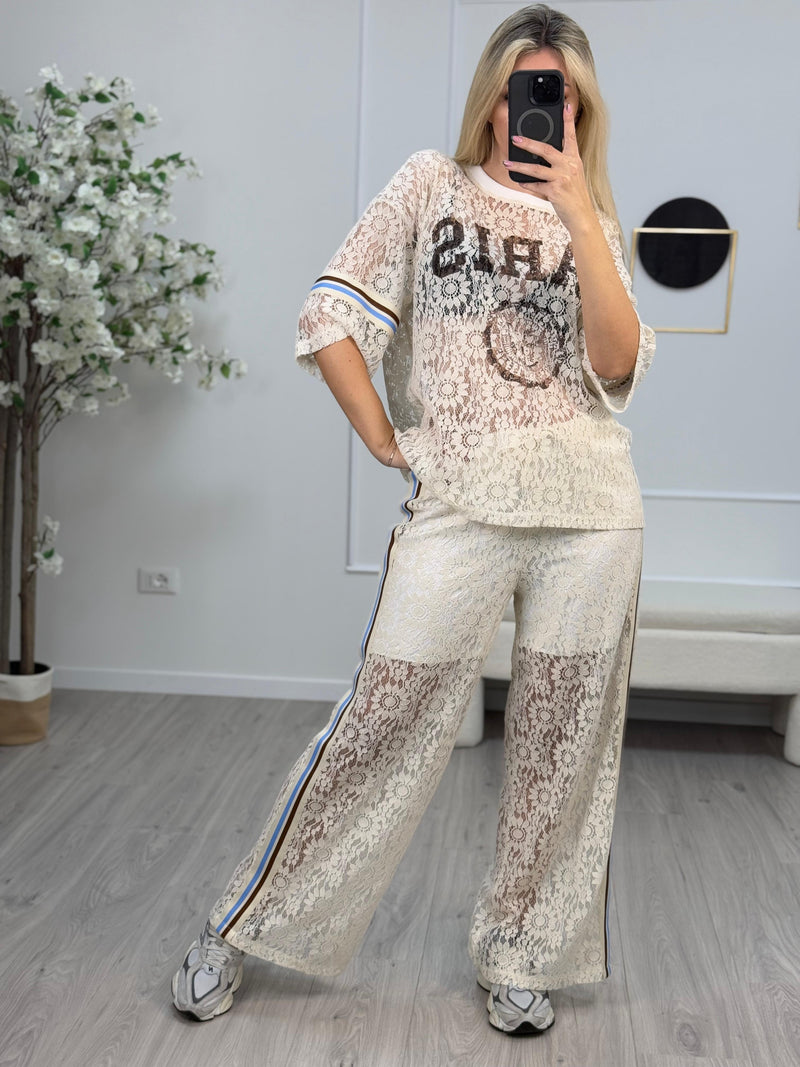 Vicolo Pantaloni Pizzo Donna Eleganti