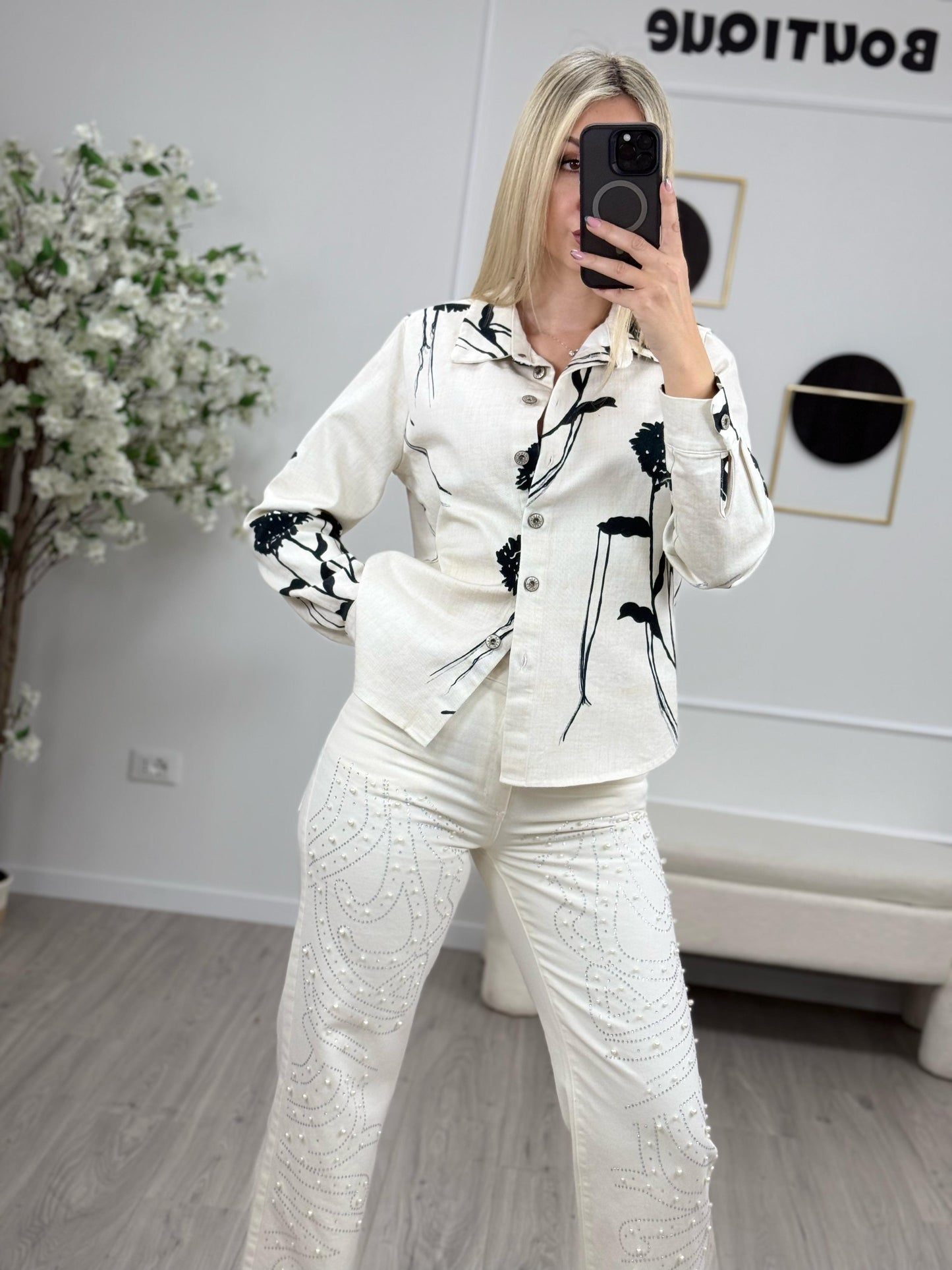 Dixie Camicia Jeans Fantasia