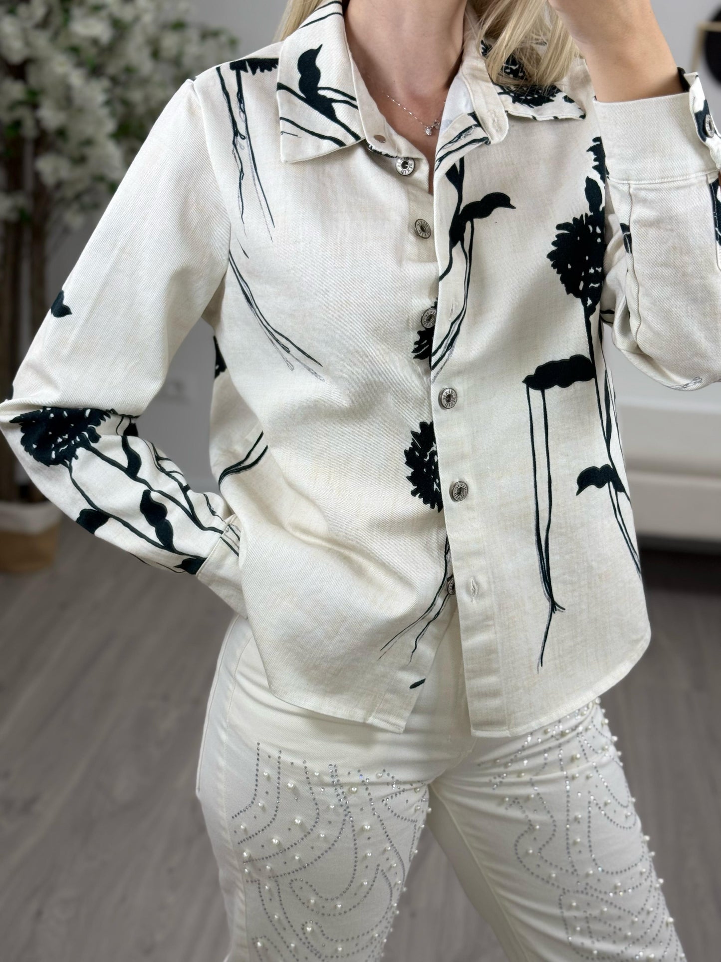 Dixie Camicia Jeans Fantasia