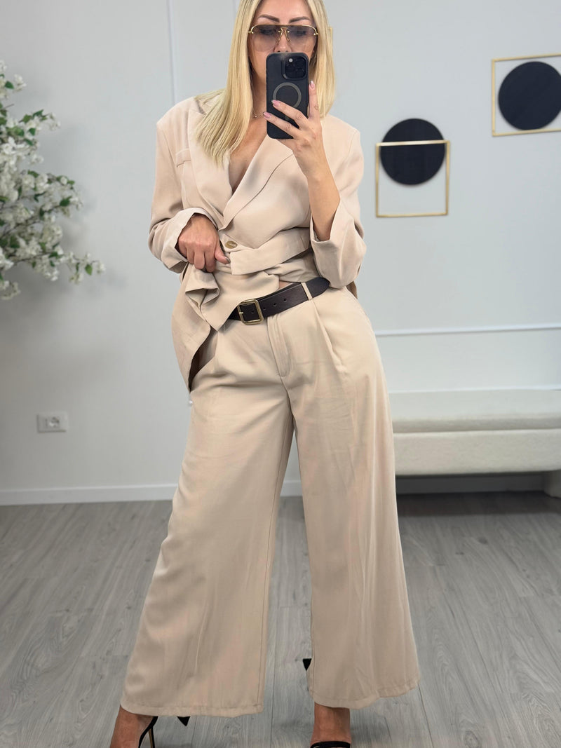 Haveone Pantalone Donna Elegante con Cintura