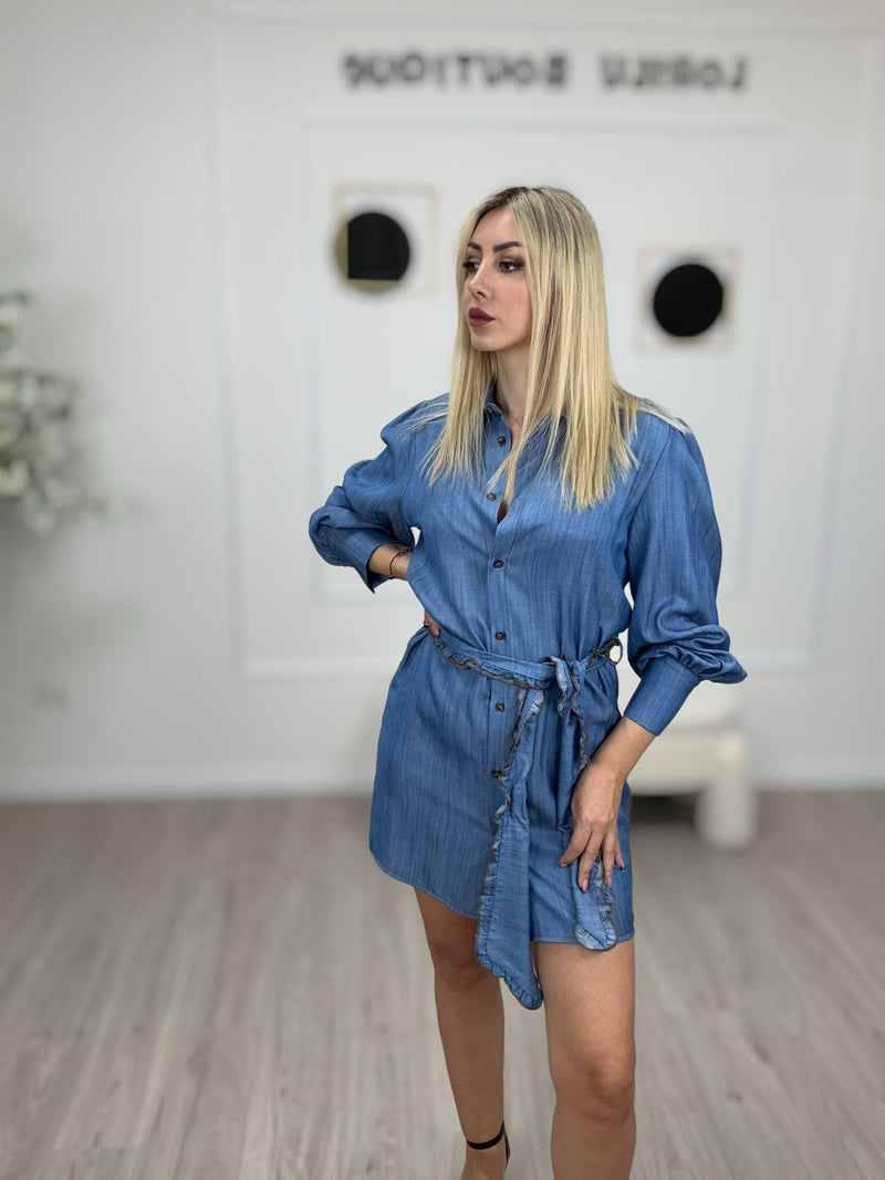 Haveone Abito Denim Donna Elegante