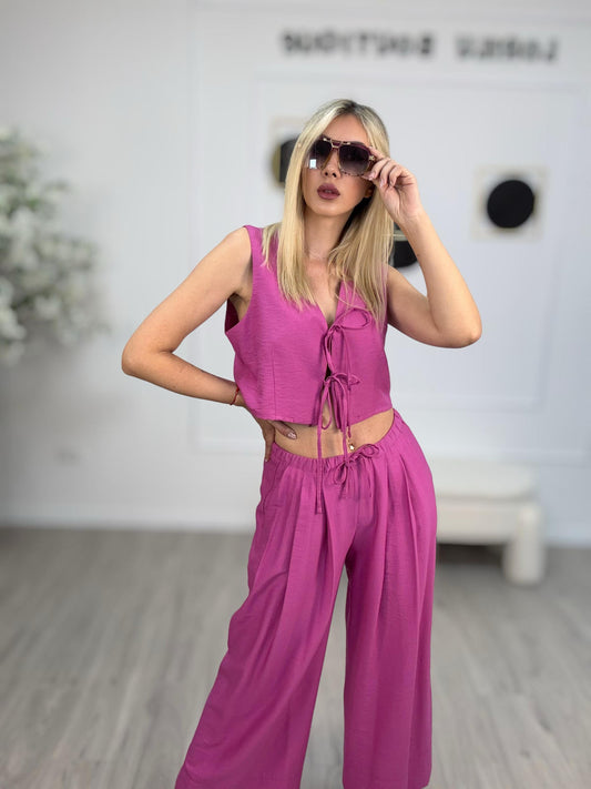 Susy Mix Completo Gilet e Pantaloni Viscosa