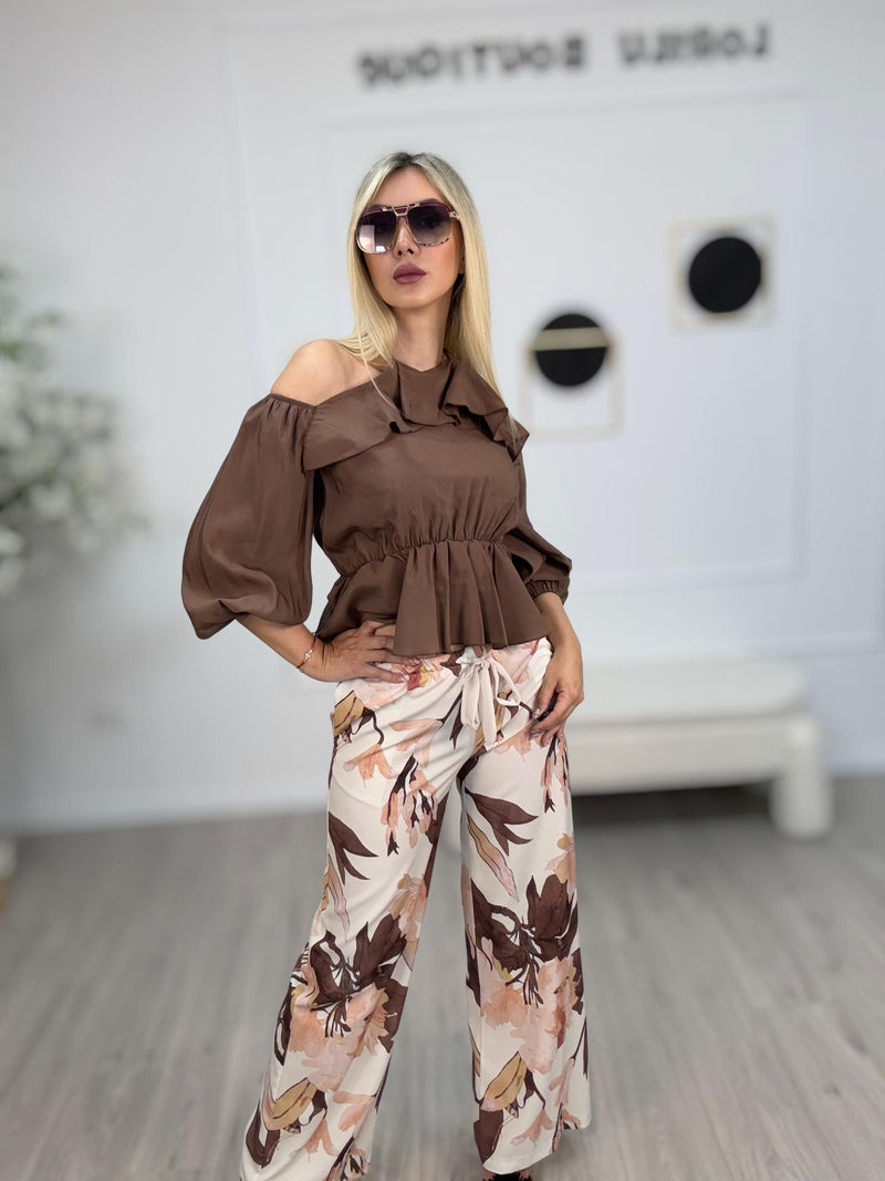 HaveOne Camicia Donna Caffè Elegante