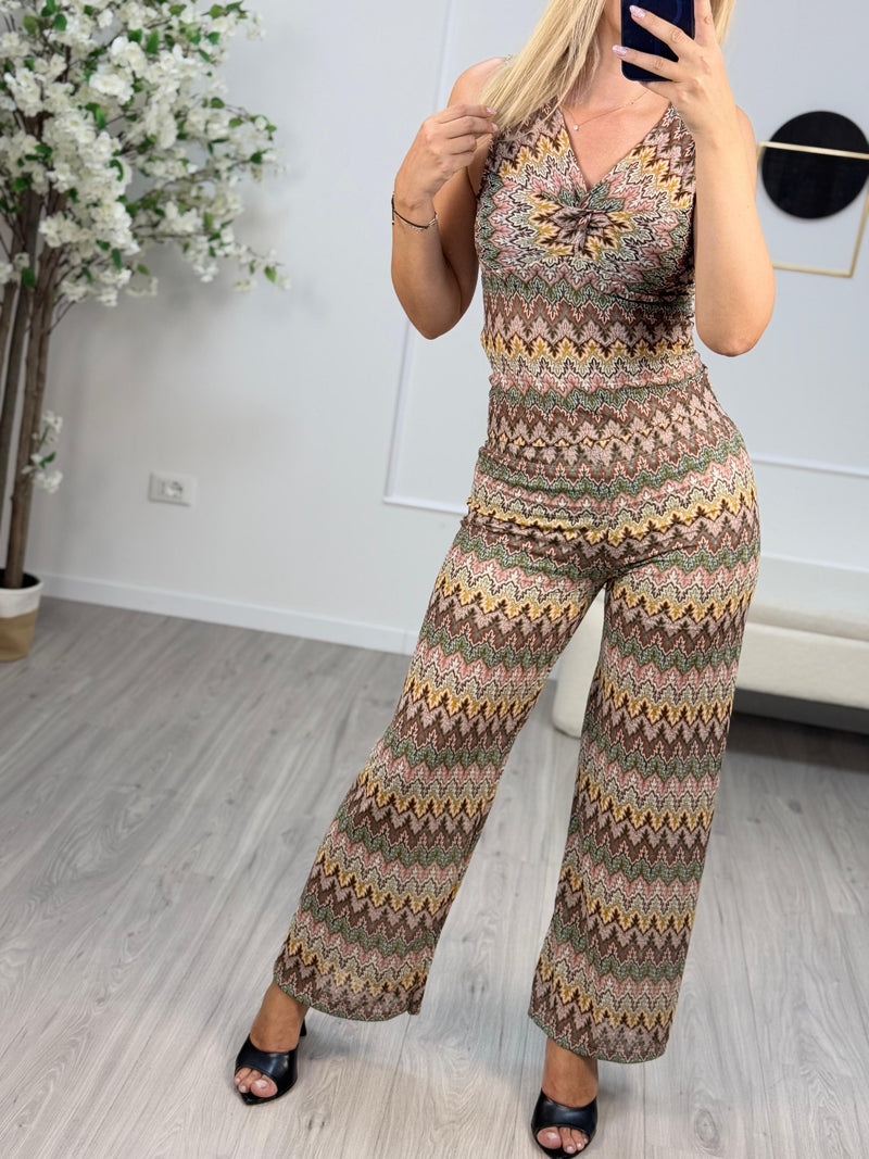 Completo Fantasia Donna - Top con Nodo e Pantaloni Coordinati