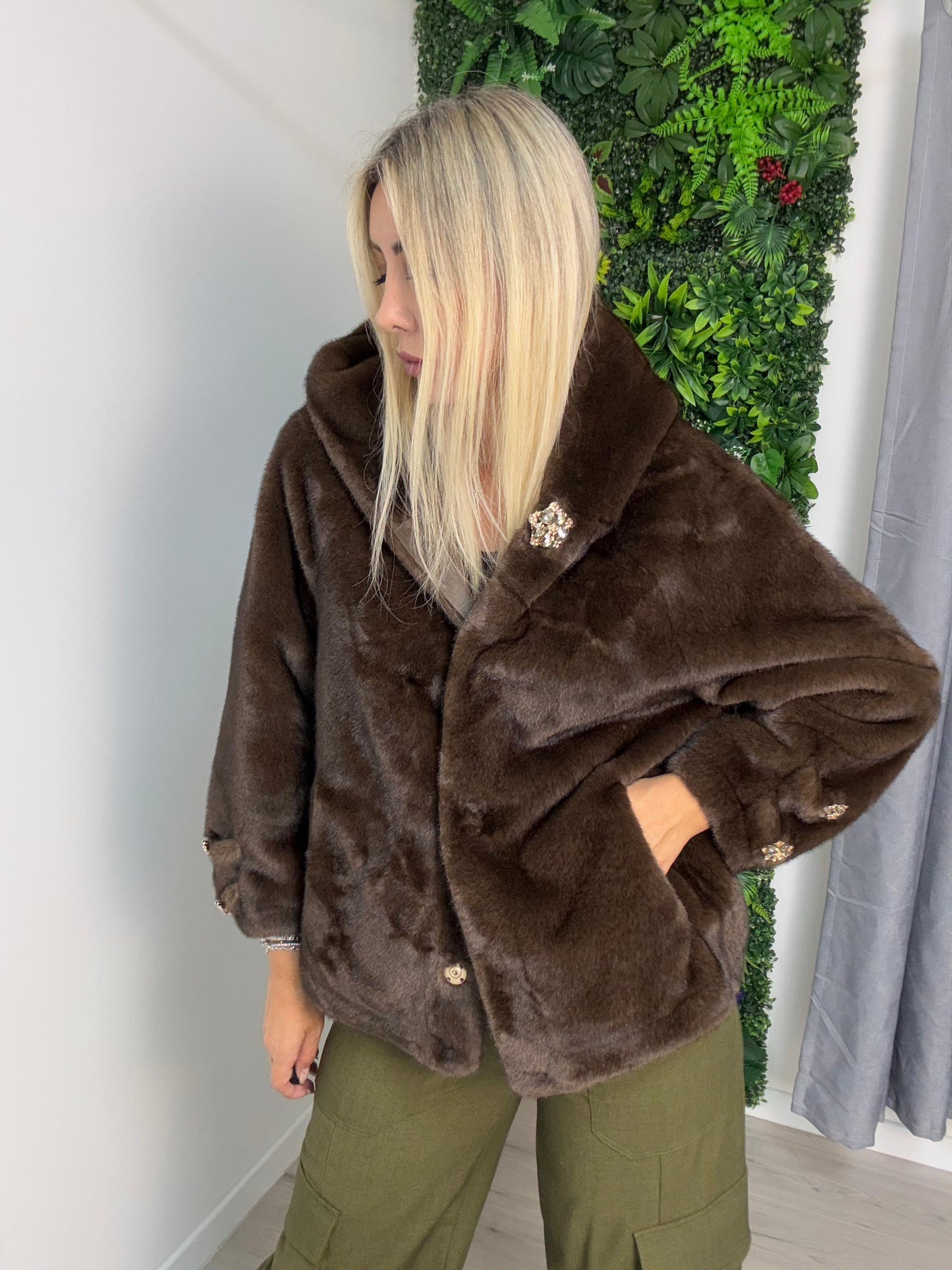 Ecopelliccia Con Gioiello Susy mix