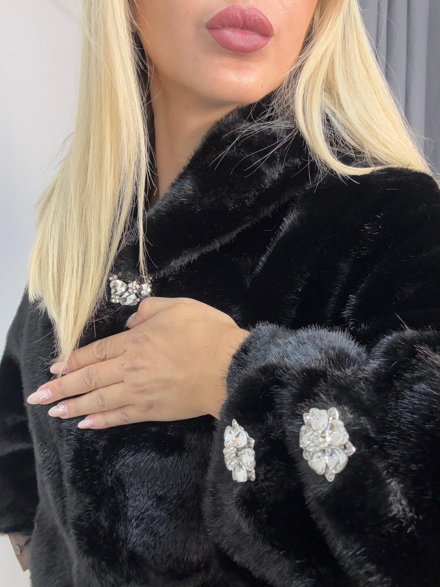 Ecopelliccia Con Gioiello Susy mix