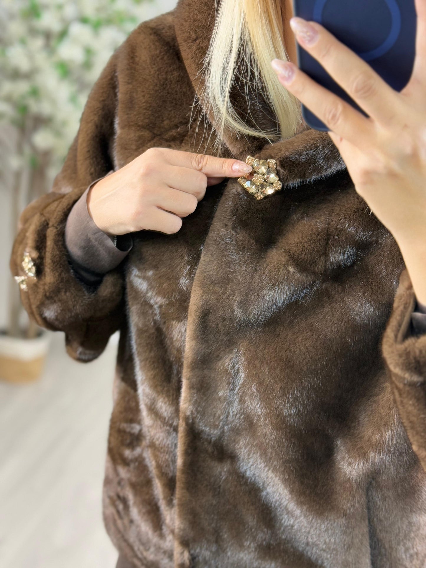 Ecopelliccia Con Gioiello Susy mix