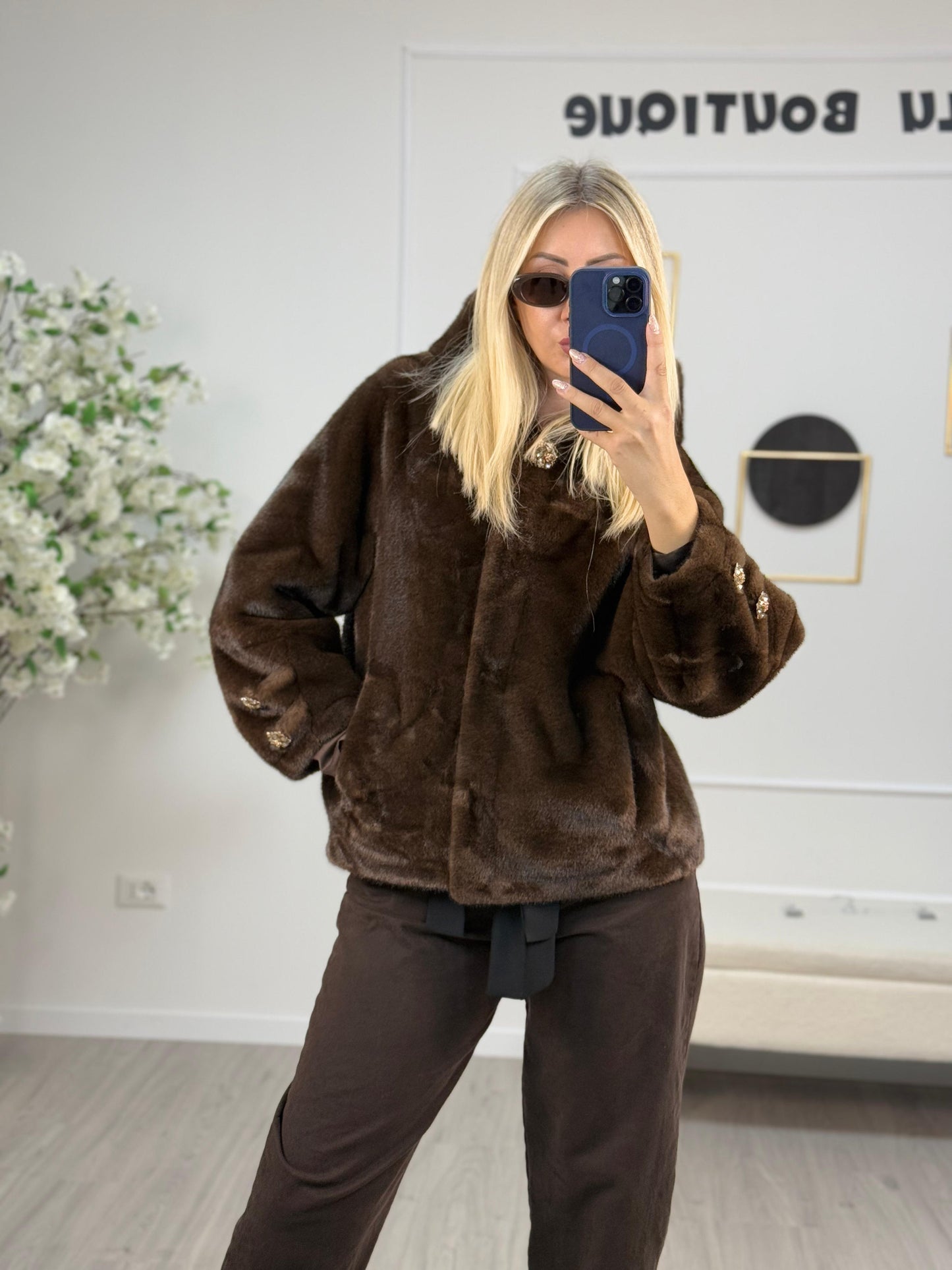 Ecopelliccia Con Gioiello Susy mix