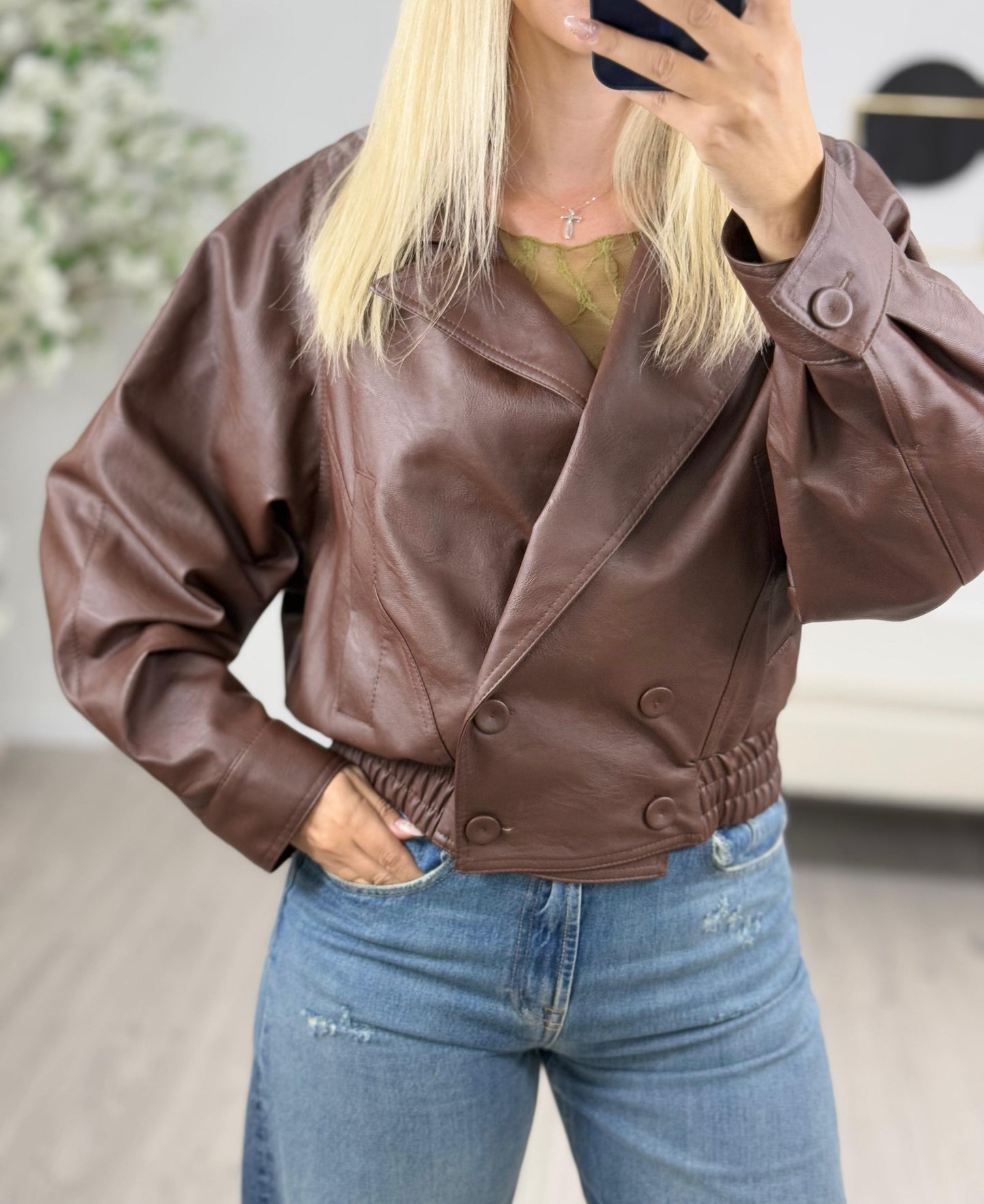 Bomber Ecopelle Moro