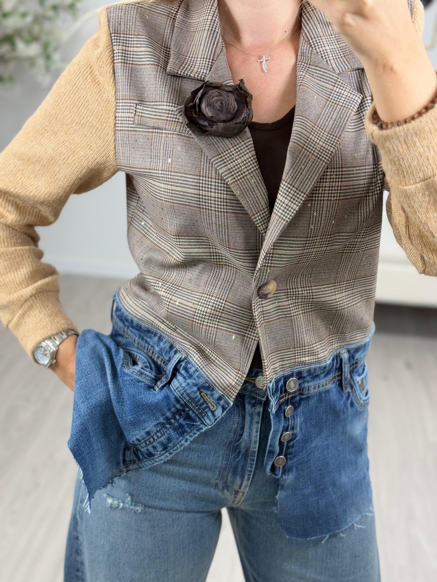 Giacca Check Susy MIx