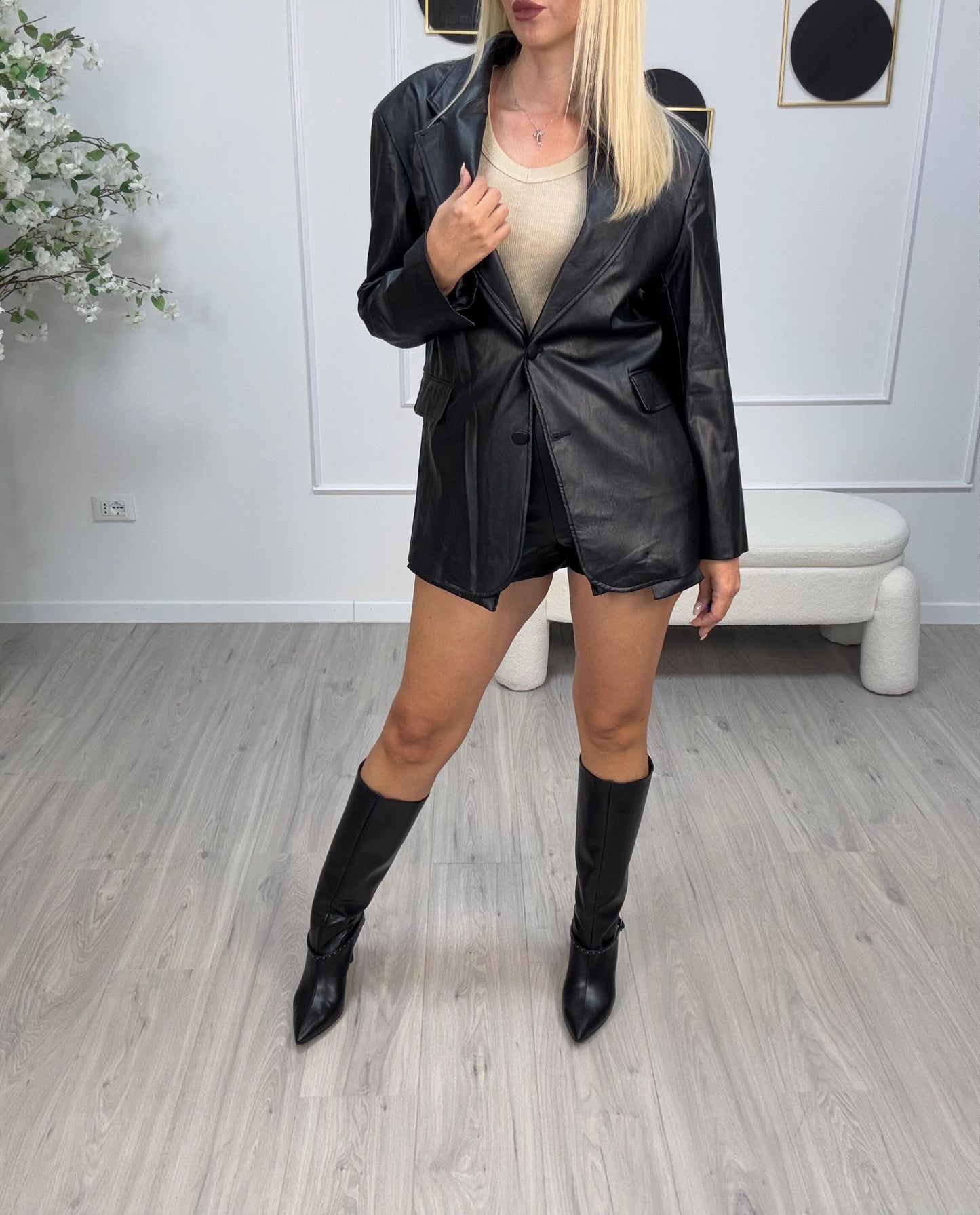 Blazer Oversize in Ecopelle Silence Limited