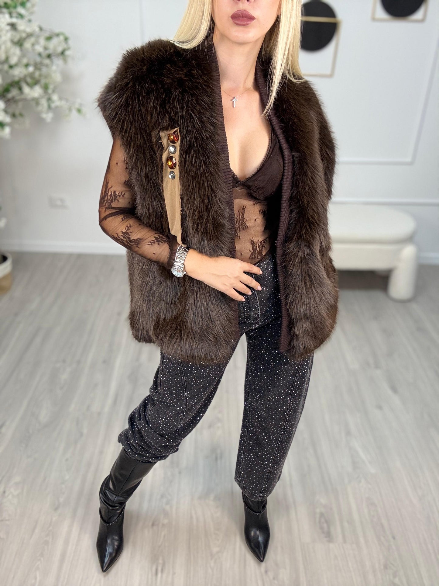 Gilet Ecopelliccia Souvenir