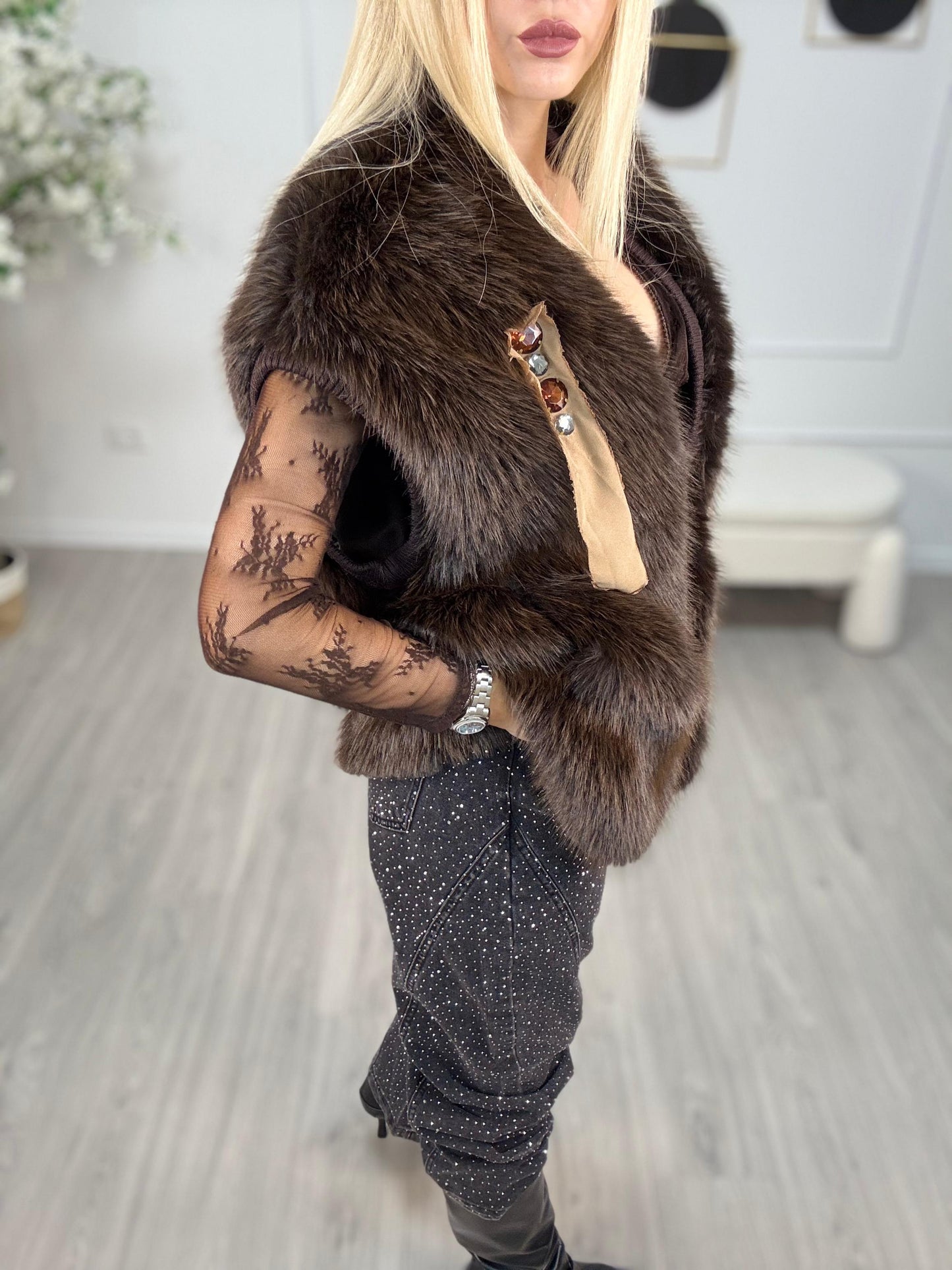 Gilet Ecopelliccia Souvenir