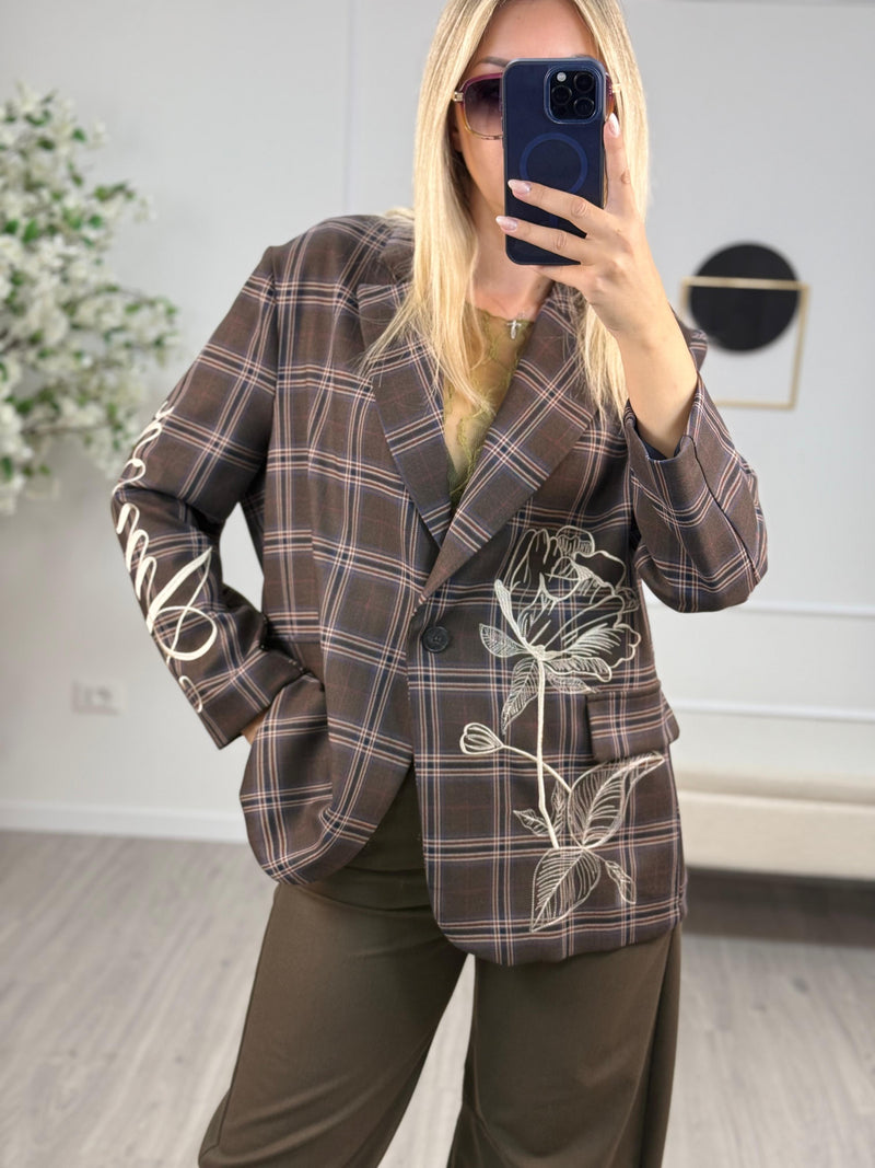 Haveone Giacca Over Donna Design Madras