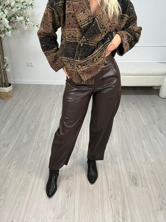 Pantalone Moro Ecopelle Susy Mix