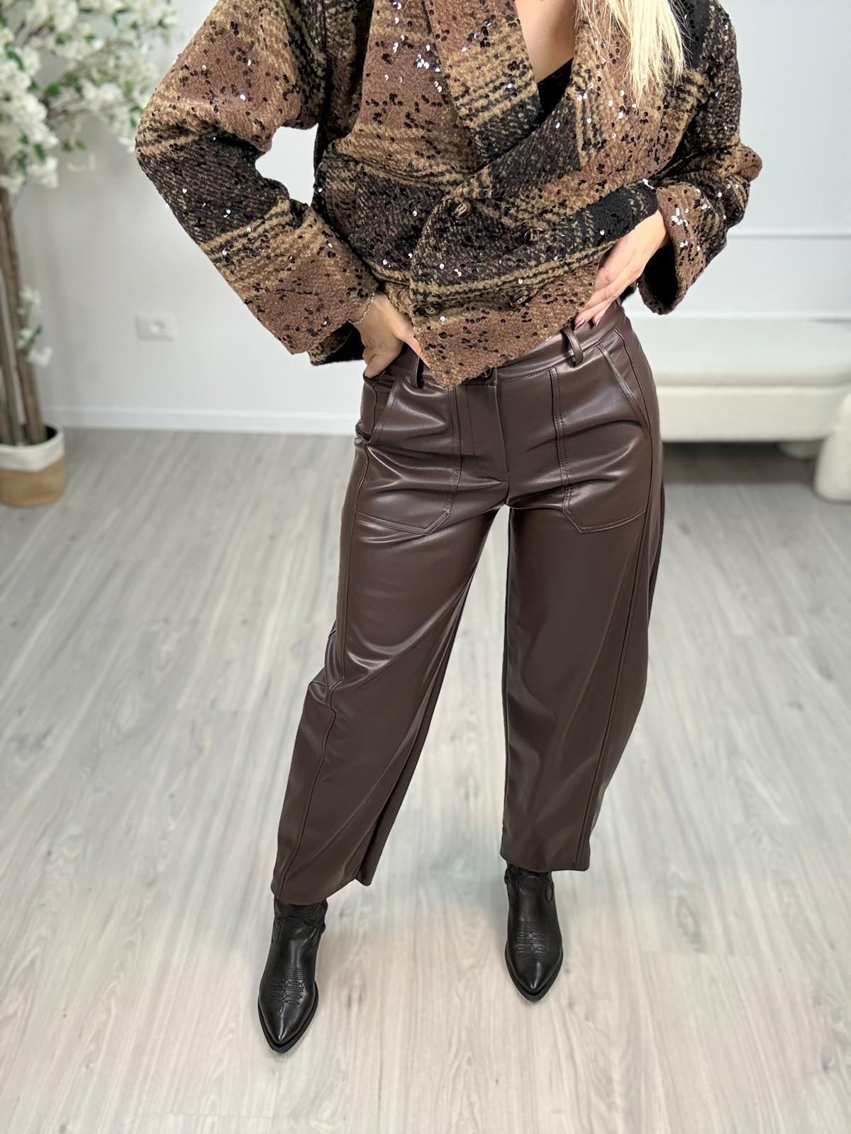 Pantalone Moro Ecopelle Susy Mix