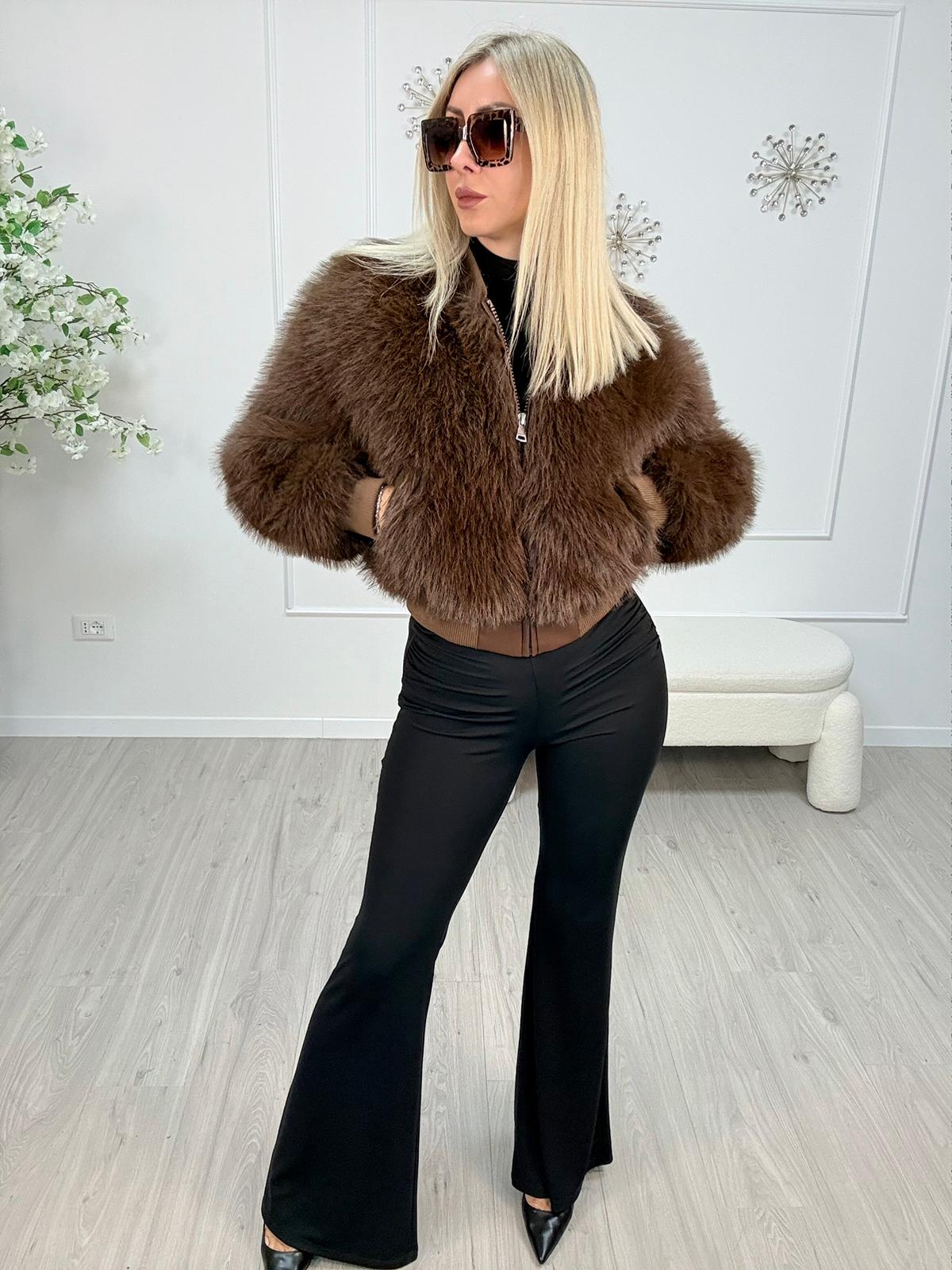 Ecopelliccia Corta Con Stampa Minnie Mouse