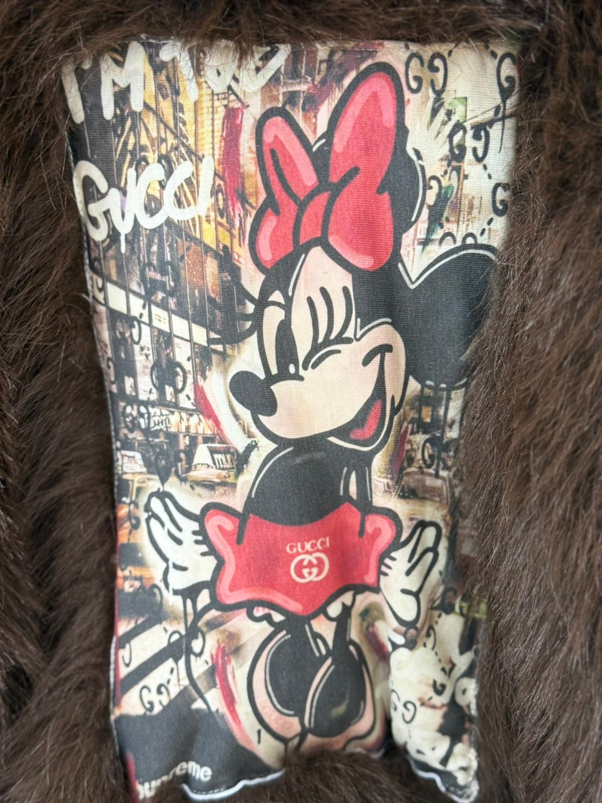 Ecopelliccia Corta Con Stampa Minnie Mouse