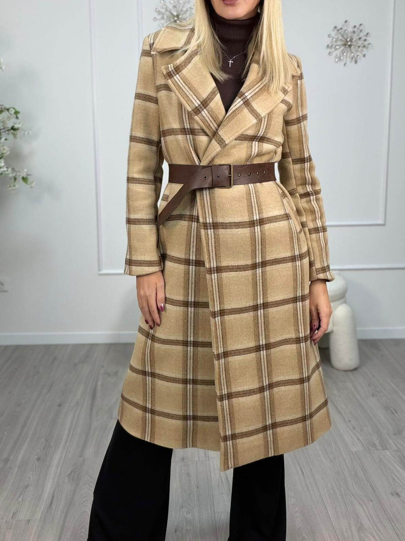 Philia Loft Cappotto Lana Donna Elegante Con Cintura