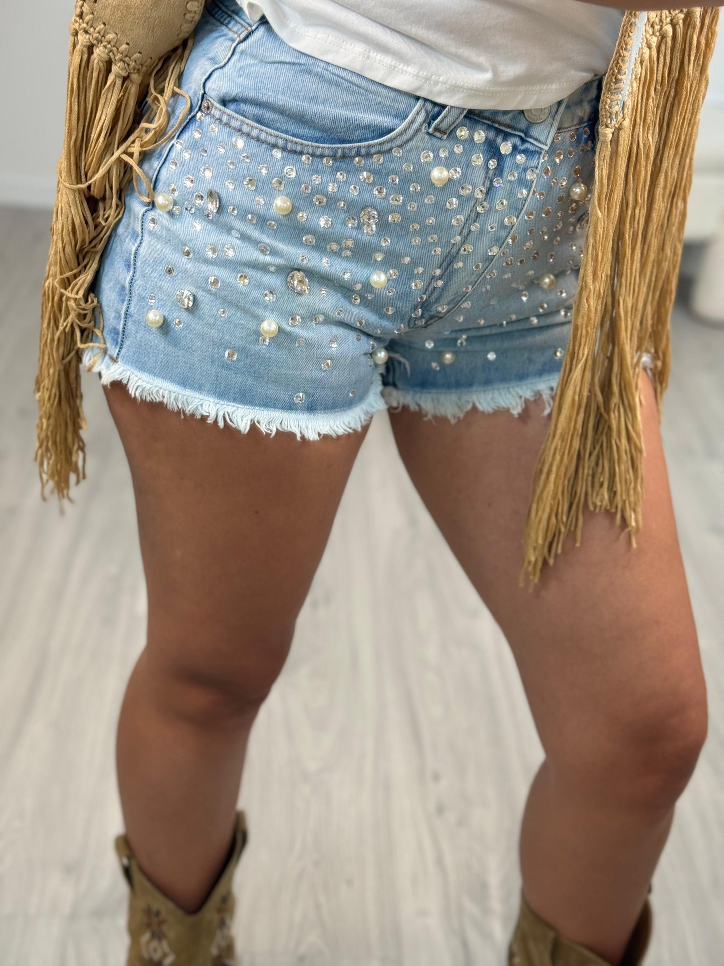 HaveOne Shorts Perle E Strass