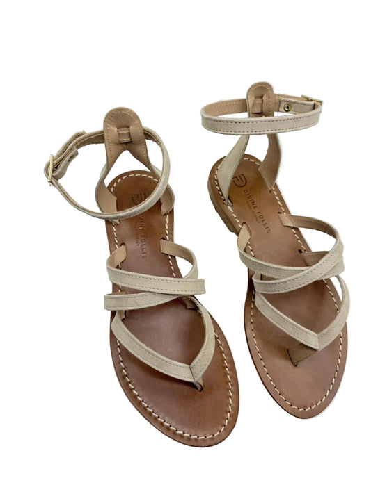 Divine Follie-Sandalo infradito alla caviglia - camoscio beige