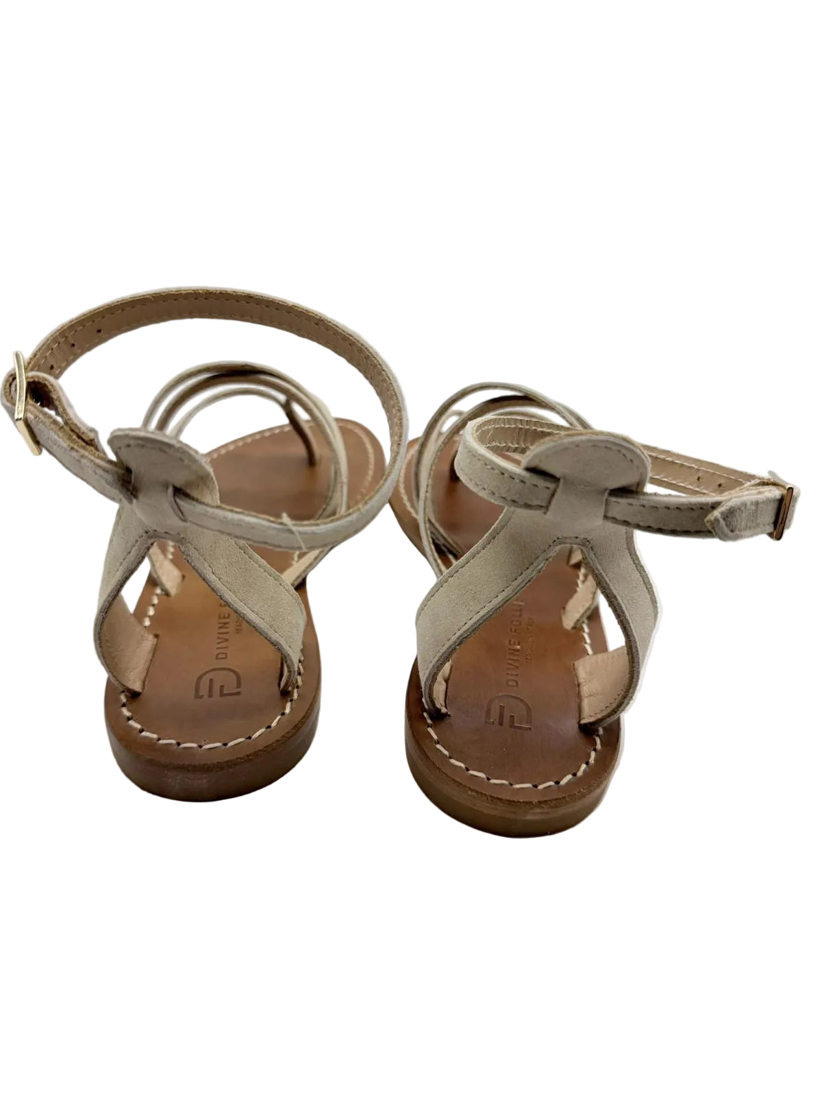 Divine Follie-Sandalo infradito alla caviglia - camoscio beige
