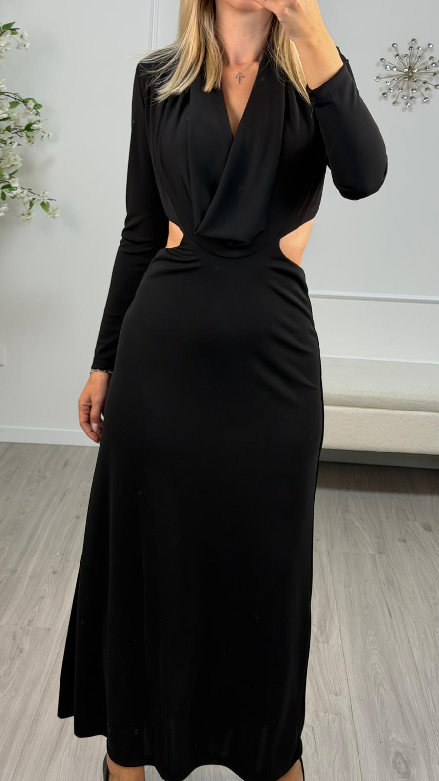 Abito Lungo Cut-Out Fianchi Vicolo